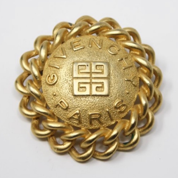 ✨Authentic Vintage GIVENCHY PARIS Logo Large Brooch Pin - Picture 1 of 11